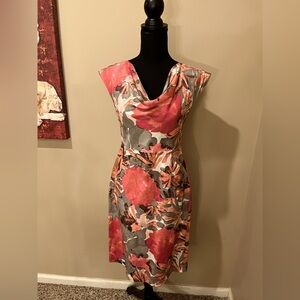 Banana Republic Floral Mini Dress - Pink and Gray